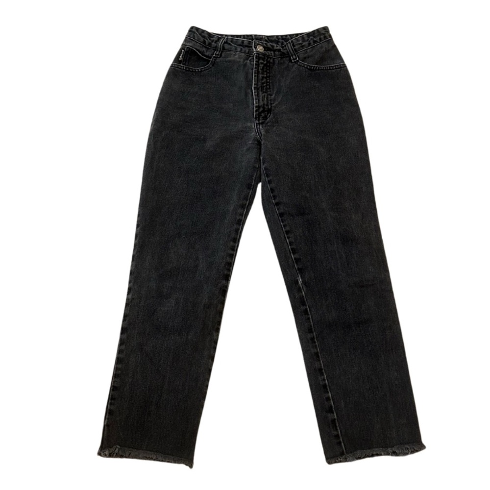 Vintage Bongo High Rise Straight Crop Jeans | Washed Black | Size 5 (W26 x L25)